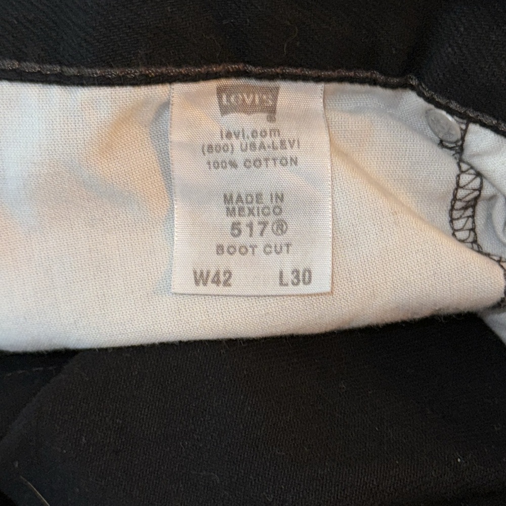 Levi’s Black Bootcut 517 42x30 - Picture 5 of 5